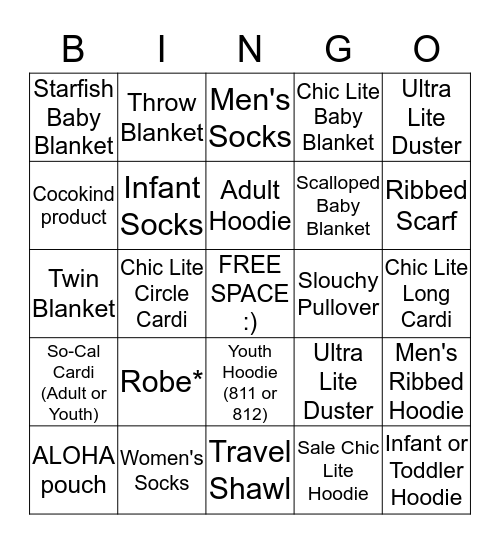 Barefoot Dreams Bingo Card