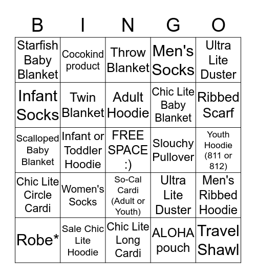 Barefoot Dreams Bingo Card