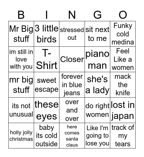 Christmas 2018  Bingo Card