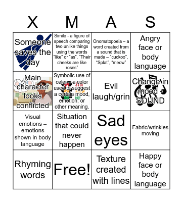 Animation Bingo Card