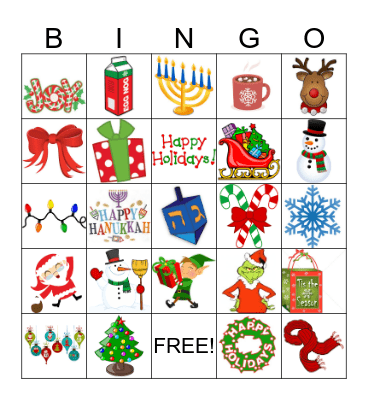 Holiday Bingo Card
