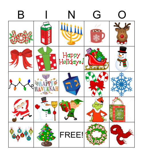Holiday Bingo Card