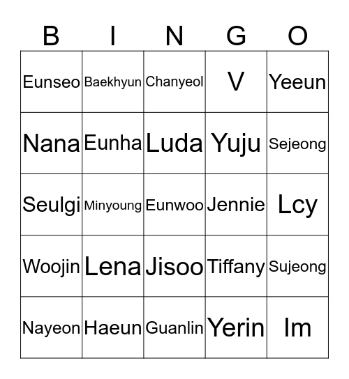 Lena Bingo Card