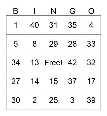 Grinch Day Bingo Card