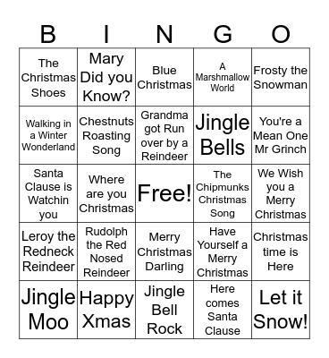 Christmas Bingo! Bingo Card