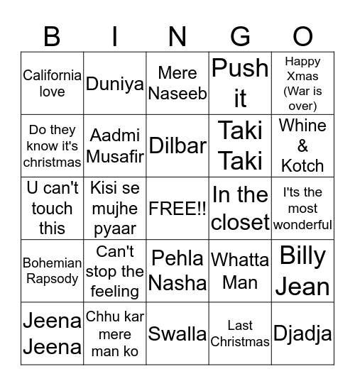 Christmas Bingo 2018 Bingo Card