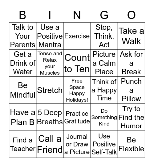 "ELF" Regulation Bingo Card