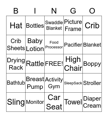 We Can't Wait to Meet You Baby Nanus Bingo Card