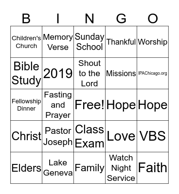 IPA Appreciation Dinner Bingo Card