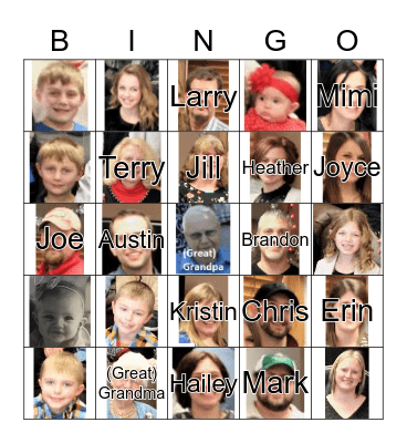 Gehrls Family Bingo Card