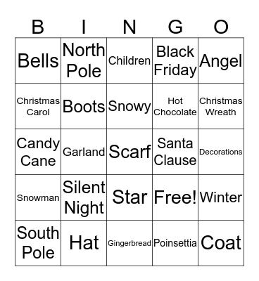 Christmas Bingo Card