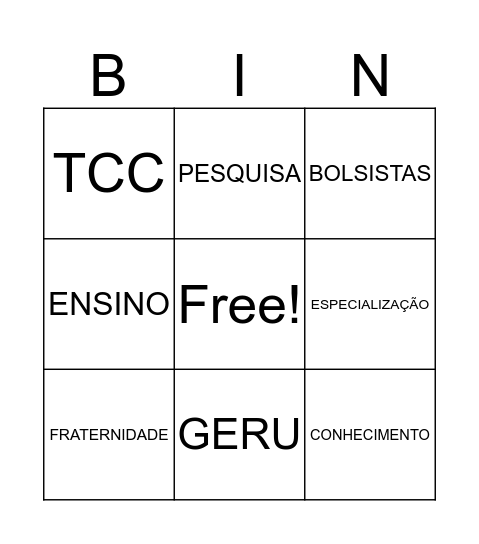 GESTAMAZON Bingo Card