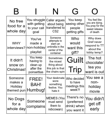 Grinch (Calls) Bingo Card