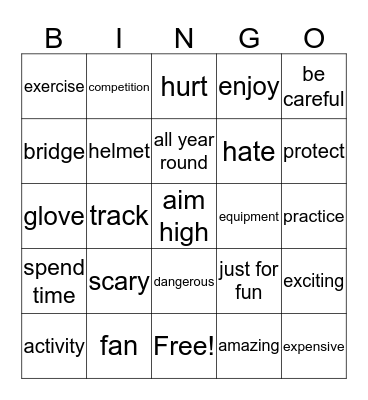 Aiming High Bingo Card