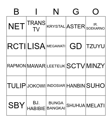MIKAELA LUCKY CLARISSA Bingo Card