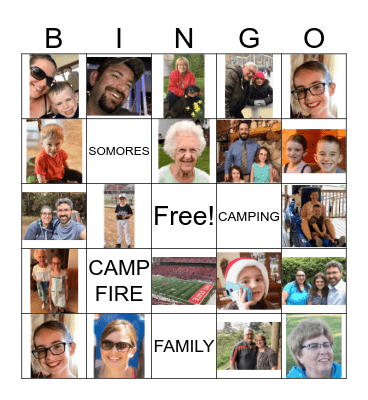 SHUTTLEWORTH   family BINGO  Bingo Card
