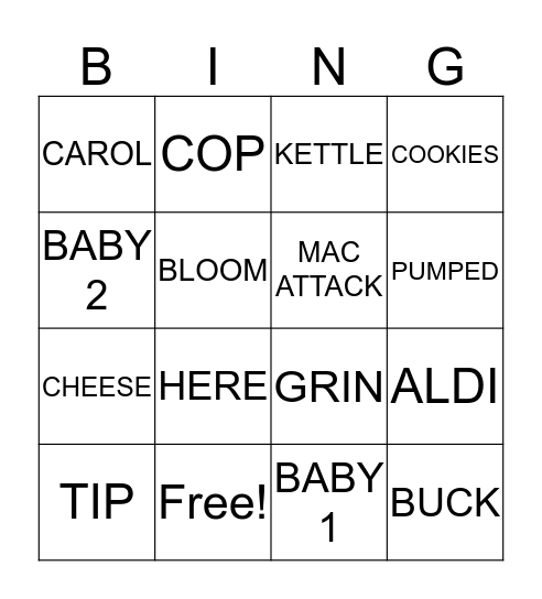 This Christmas Bingo Card