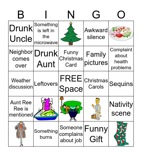 OUR Family Christmas Bingo 2018 Bingo Card