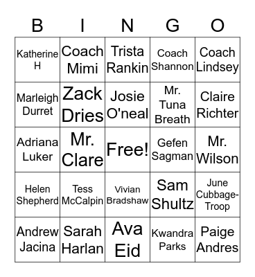 Making Fun Bingo Card