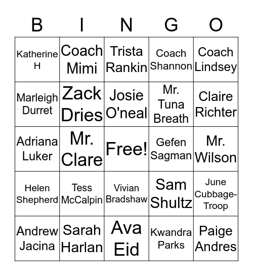 Making Fun Bingo Card