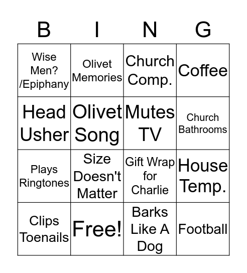 Mike Bingo Card
