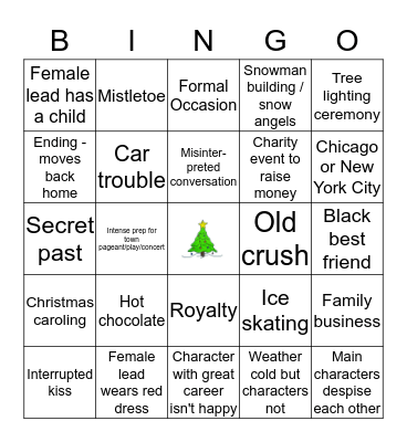 Christmas Movie Bingo Card