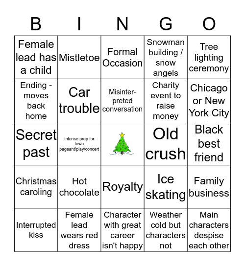 Christmas Movie Bingo Card