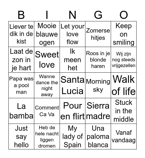 Flamingo  Bingo Card