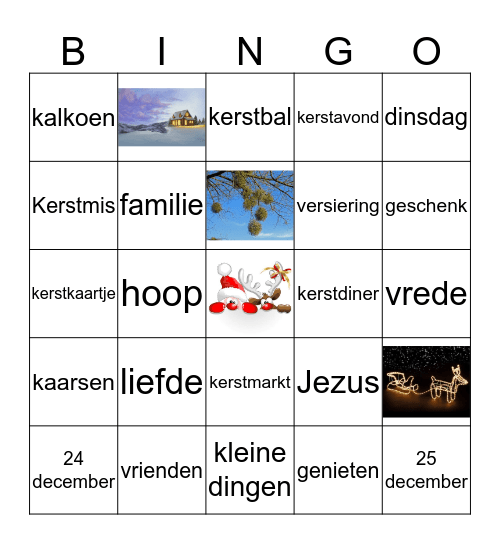 Zalig kerstfeest en de beste wensen voor het nieuwe jaar!   Bingo Card
