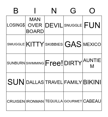 FERRE FAMILY BINGO Card