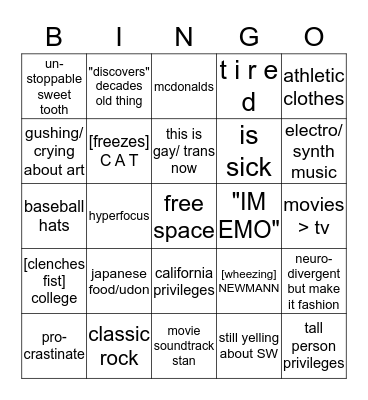 jake boggle Bingo Card