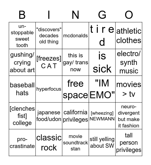 jake boggle Bingo Card