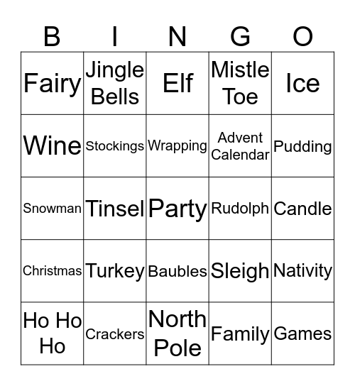 christmas bingo 2018 Bingo Card