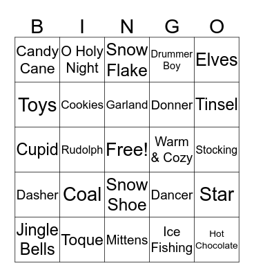 Christmas! Bingo Card
