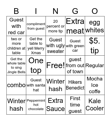 Christmas Bingo Card