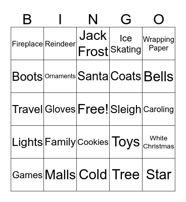 Christmas Bingo! Bingo Card