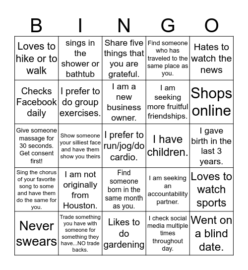 2019 BINGO Card