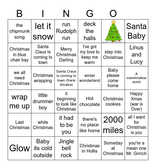 Christmas - 2024 Bingo Card