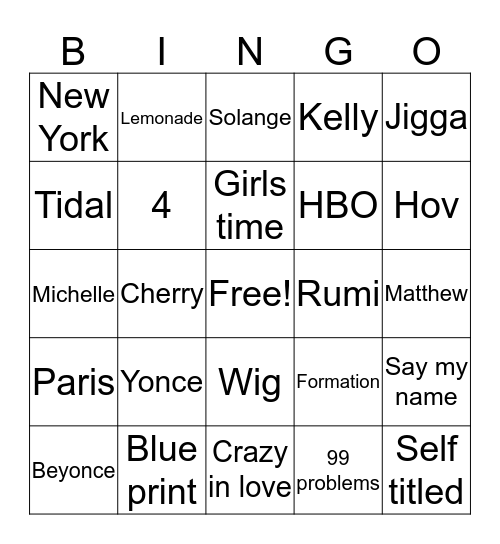 We Said BINGO  Bingo Card