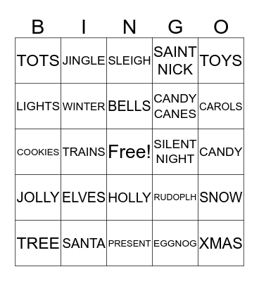 SANTA Bingo Card