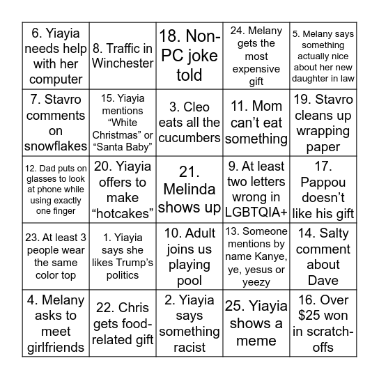 Bingo Card