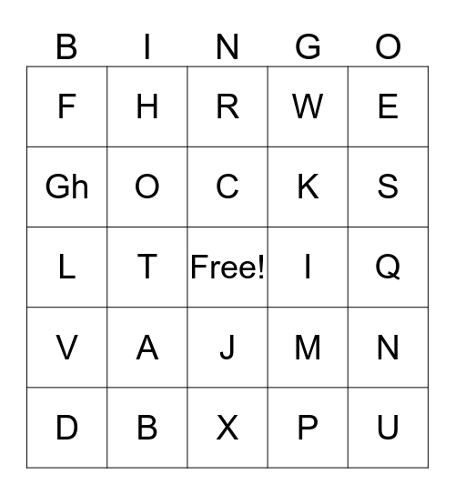 Rita Xmas Bingo Card