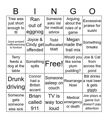 Christmas Bingo Card