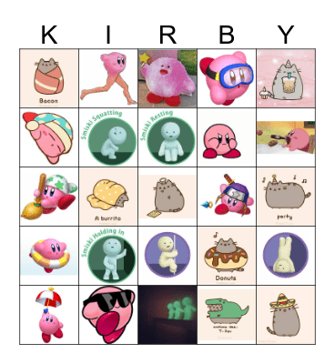 Estillo Kirby Loteria Bingo Card