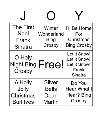 Christmas Singo - Classics Bingo Card
