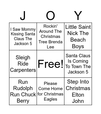 Christmas Singo - Retro Bingo Card