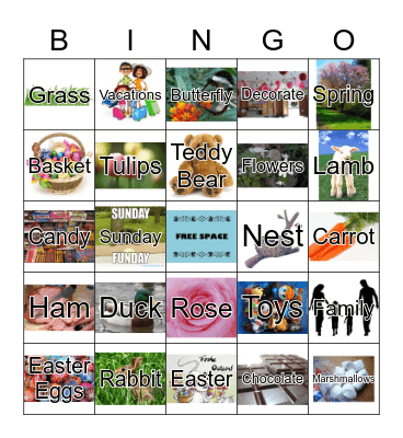 Zebra Easter Bingo Card