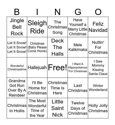 Bingo: Christmas Bingo Card