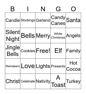 Christmas is Here! Bingo Card
