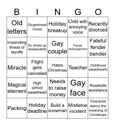 Christmas Movie Bingo v3 Bingo Card